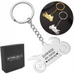  Motorkerékpár kulcstartó gravírozással Ajándék Motorosoknak