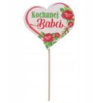  Szív a csúcson topper nyomott mintával Kedves Nagymama ajándék Nagymama napjára (#13257)