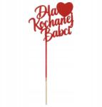  Piros topper felirat a csúcson Kedves Nagymama Ajándék Nagymama napjára (#13249)