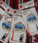  Martisor banut pictat, imagini din lumea satului, iarna