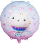  Színkeverék korong alakú fólia lufi, 35 cm, töltőszívóval (FB325)