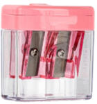 Deli Hegyező, DELI Comiko 0576, 2 lyukú, tartályos, pasztell piros (HD0576PP)