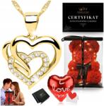 Golden Haus Arany Nyaklánc Szív 925+MACI 25 CM Rózsaszín Led Szett Ajándék Neki