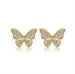 BeSpecial Cercei argint 925 placati cu aur 14K cu zirconiu (ERR106)