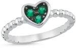 BeSpecial Inel argint inima cu zirconiu emerald (ITU0530_182)