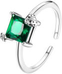 BeSpecial Inel argint reglabil cu gargarita si zirconiu verde (IZT0028)