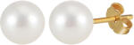 BeSpecial Cercei argint 925 placati cu aur 14K cu perle naturale rotunde (ERR25)