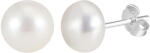 BeSpecial Cercei argint 925 placati cu rodiu cu perle naturale tip buton (ERR16)