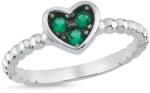 BeSpecial Inel argint inima cu zirconiu emerald (ITU0530_189)