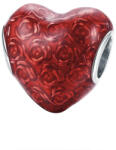 BeSpecial Talisman argint inima cu trandafiri placat cu rodiu (PST0384)