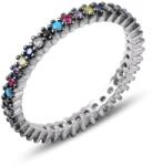 BeSpecial Inel argint Eternity cu zirconii multicolore, placat cu rodiu - ITU0229 (ITU0229_185)