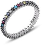 BeSpecial Inel argint Eternity cu zirconii multicolore, placat cu rodiu - ITU0229 (ITU0229_182)