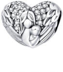 BeSpecial Talisman argint inima cu aripi de inger, mama si pruncul, si zirconii (PST0206)