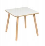  Gyerek asztal szögletes 50 cm, nappali asztal 50 x 50 cm, magasság 47 cm (Stolik dla dzieci kwadratowy niemalowany 50)