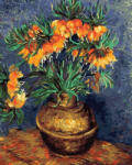 iPicasso Set pictura pe numere, cu sasiu, Fritillaria intr-o vaza de cupru- van Gogh, 40x50 cm (PC40501508)