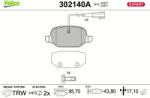 VALEO Sada brzdových platničiek kotúčovej brzdy VALEO 302140A (302140A)