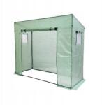 GardenLine üvegház 200x77 cm 12 m2 zöld, 2 ablak (TUN5507)