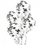 del-sol Lufik 12 inch, 30 cm konfettivel, Fekete színben, 10 db