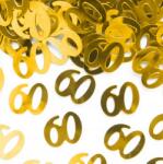 PartyPal Konfetti fólia 15g arany 60. születésnapra, fémes dekoráció