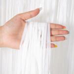 Mendelson Fehér party függöny 100x200cm, háttér, fotófal, születésnap, elsőáldozás