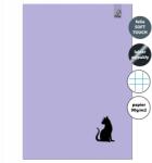 Bee-bee Füzet A4 32 Lapos Kockás 90G Macska Lila (ZA432KKAS25-2)