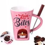  Fondü bögre Csokoládé olvasztó edény Melegítő bögre rózsaszín 155ml