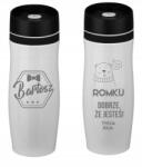 agmART Thermo bögre utazó termosz Gravírozással Az Autóhoz