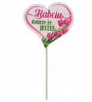  Fából készült felirat a csúcson szív Nagymama Jó, hogy te vagy az ajándék Nagymama napja (#13253)