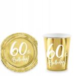 del-sol Bögre szett Arany Tányérok 60 születésnap 40th Birthday, 12 részes