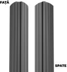 BILKA Sipca metalica pentru gard BILKA model Berna Gri Grafit Dublu Ral 7024 Lucios 105 mm x 0.40 mm 100cm (25670)