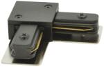 HOROZ Conector in forma de L HOROZ, 1 circuit, 7 x 2 x 7 cm, IP20, aluminiu/plastic, negru