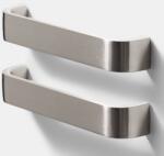 GOODHOME Set manere GOODHOME Orris, aluminiu, 17 cm, gri, 2 bucati
