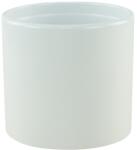 GoodHome Ghiveci din ceramica, alb, forma rotunda, 17 cm diametru GoodHome