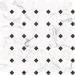 GOODHOME Mozaic ceramic decorativ GoodHome, 31x31 cm, alb-negru