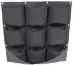 VERVE Suport flori vertical din material textil, negru, forma patrata, 72 cm inaltime Verve