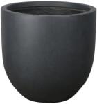 Verve Ghiveci din fibra de lut, negru, forma rotunda, 42 cm diametru Verve