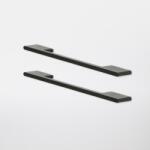 GOODHOME Set manere GOODHOME Cacao, aluminiu, 22 cm, negru, 2 bucati