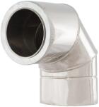 VULCANO Cot 90 grade cos de fum dublu perete VULCANO, diametru 160-220 mm, inox
