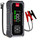 AMiO -04674 Autós gyorsindító 4in1 booster powerbank, légkompresszor LED zseblámpa 12V 7.2Ah 600A PRO (5903293046746)