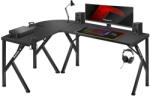 Huzaro Sarok gamer asztal, 154x117cm, fekete (HZ-HERO-6-3-BLACK)