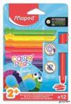 Maped Színes ceruza készlet, háromszögletű, MAPED „Color'Peps Infinity Kidy, 12 különböző szín (864600)