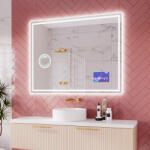 Artforma oglindă LED dreptunghiulară pentru baie, iluminată, la comandă, realizată pe dimensiunile dorite | Philips LED 4500K/6500K | L49