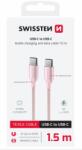 SWISSTEN Cablu De Date Textile Ii Usb-c / Usb-c 1, 5 M Roz (71528205)