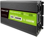 Green Cell Invertor auto Green Cell PowerInverter LCD 24 V 3000W/60000W cu afișaj - undă sinusoidală pură (INVGC24P3000LCD)