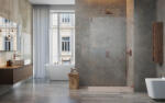 Radaway Essenza Pro Brushed Copper Walk-in szálcsiszolt réz zuhanyfal 130 átlátszó