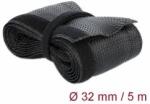 Delock Înveliș velcro împletit 5 m 32 mm negru (19055)