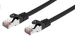 C-TECH Patchkábel Cat6, FTP, fekete, 2m (CB-PP6F-2BK)