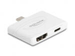Delock USB Type-C adapter HDMI 4K 60 Hz, USB Type-C adatátvitel és PD 94W támogatással (61087) (61087)