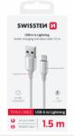 SWISSTEN Cablu De Date Textile Ii Usb / Lightning 1, 5 M Alb (71523310)
