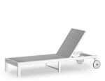 Blumfeldt Lucca Lounge napozóágy, 120 kg teherbírás, 5 fokozat, vízlepergető (HMD1-Lucca-WH-GR) (HMD1-Lucca-WH-GR)
